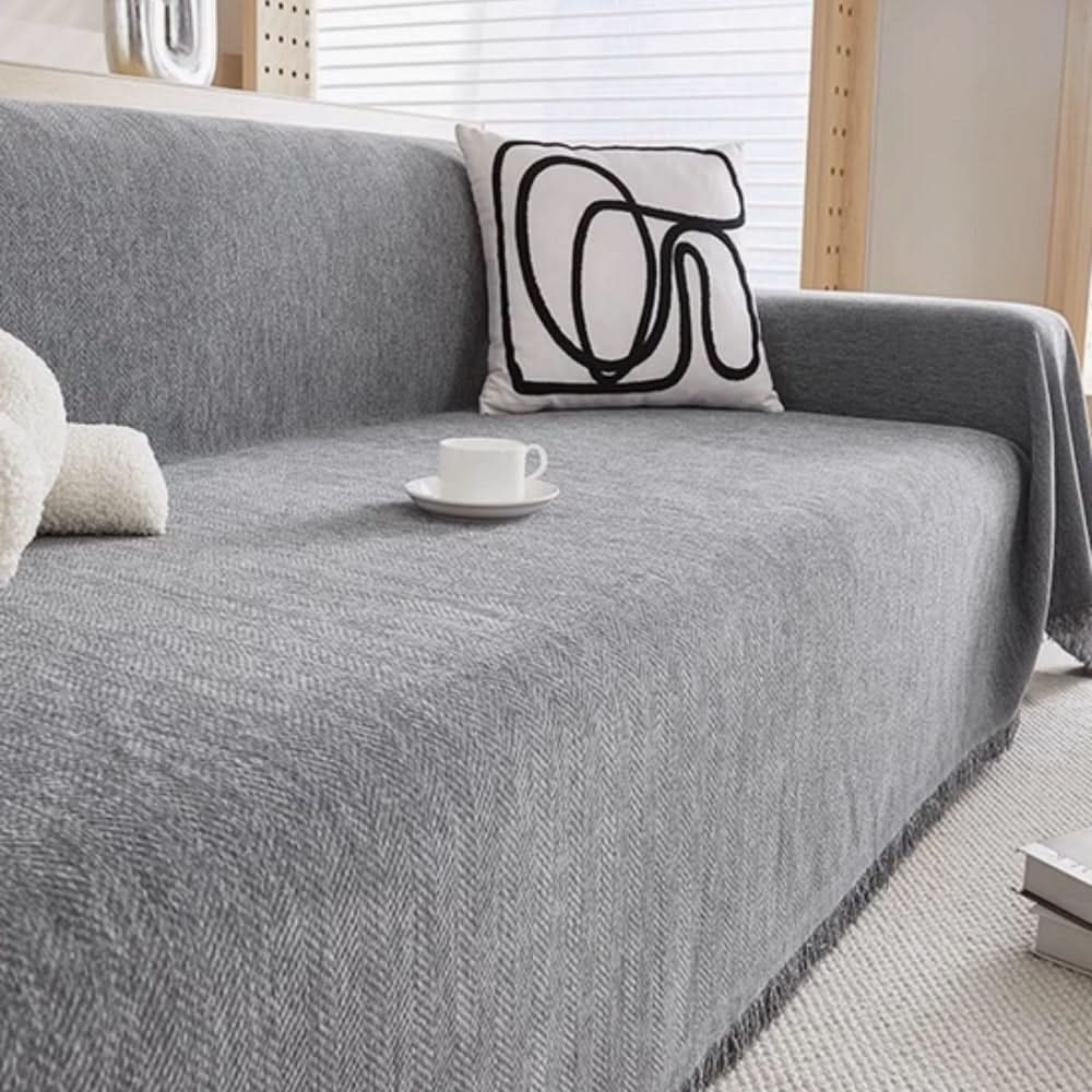 SOFACHELIX – Decorative Couch Cover with Classic Herringbone Design