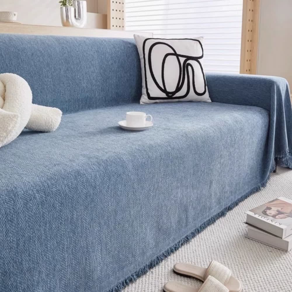 SOFACHELIX – Decorative Couch Cover with Classic Herringbone Design