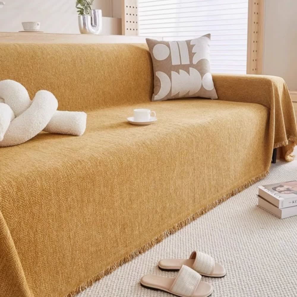 SOFACHELIX – Decorative Couch Cover with Classic Herringbone Design