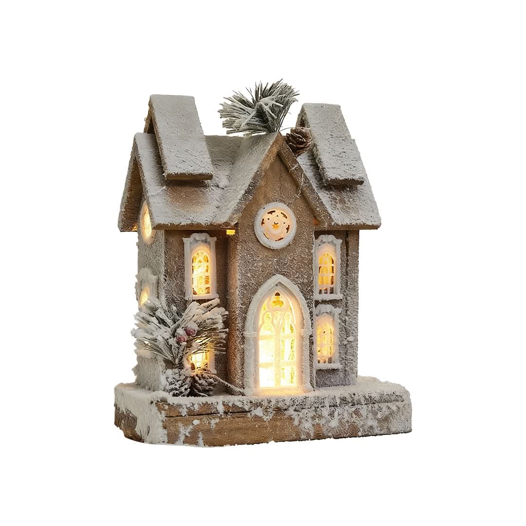 VILLAGEWISH – Light-Up Christmas House Scene for Festive Charm