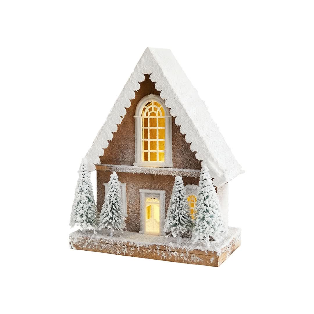 VILLAGEWISH – Light-Up Christmas House Scene for Festive Charm
