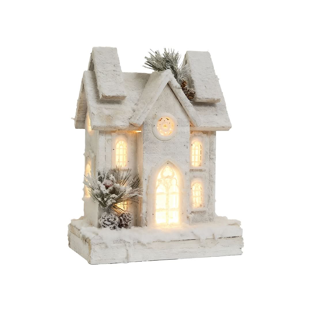 VILLAGEWISH – Light-Up Christmas House Scene for Festive Charm