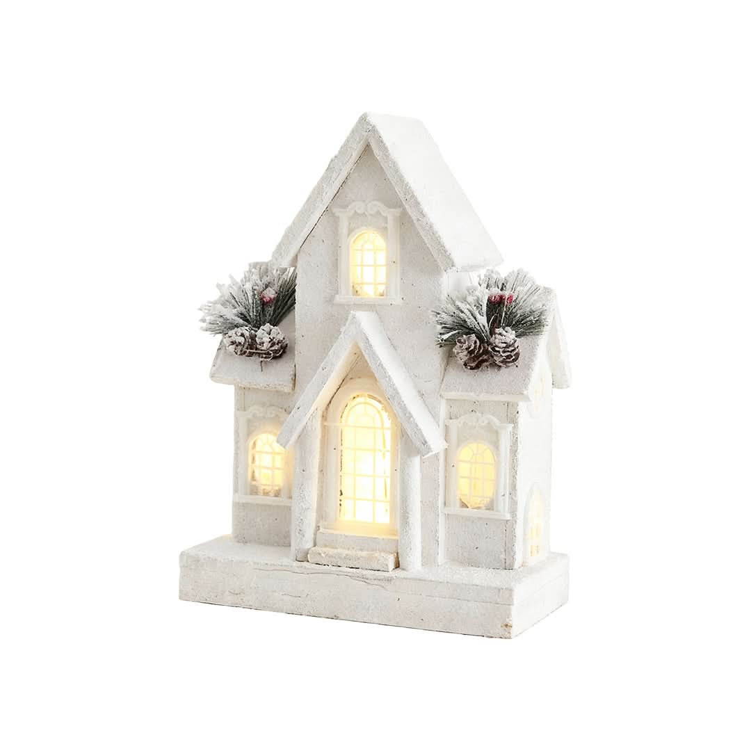 VILLAGEWISH – Light-Up Christmas House Scene for Festive Charm