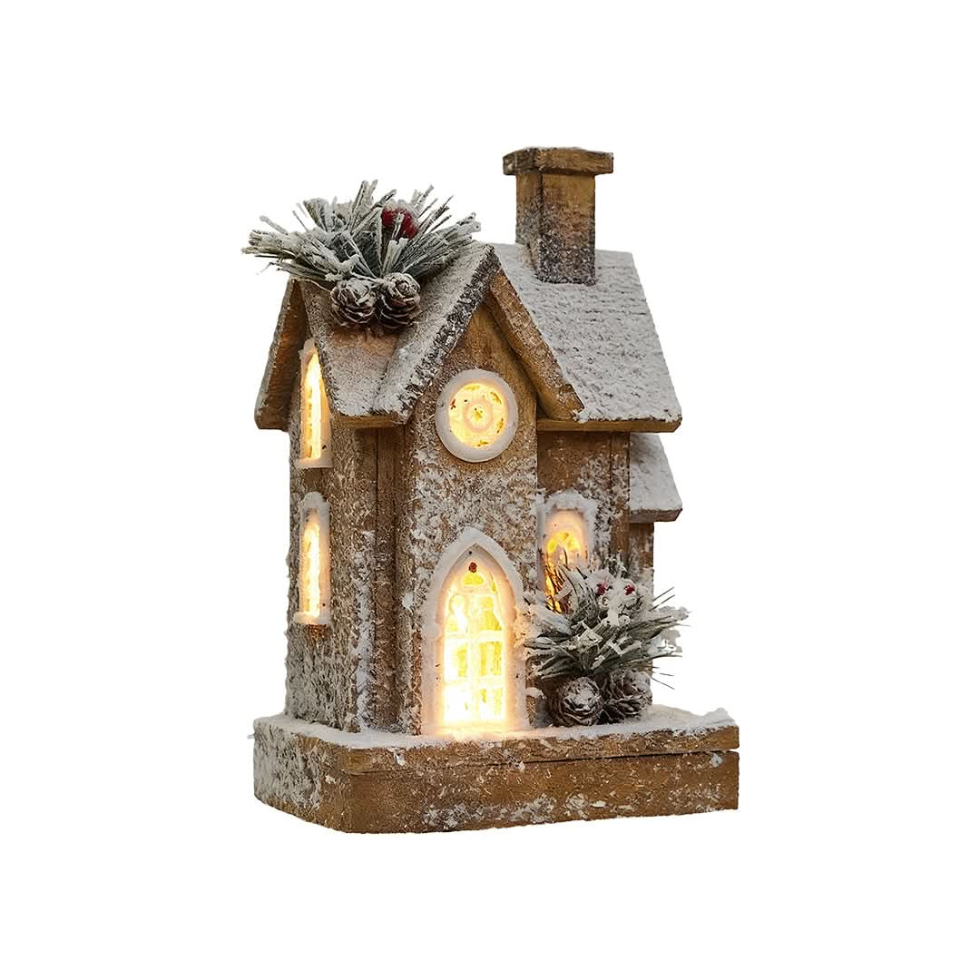 VILLAGEWISH – Light-Up Christmas House Scene for Festive Charm