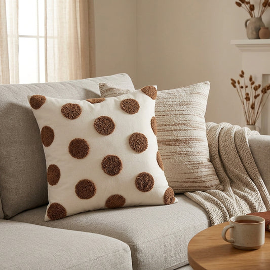 TUFTANORDIA – Nordic Tufted Pillow Cover for Effortless Sofa Styling