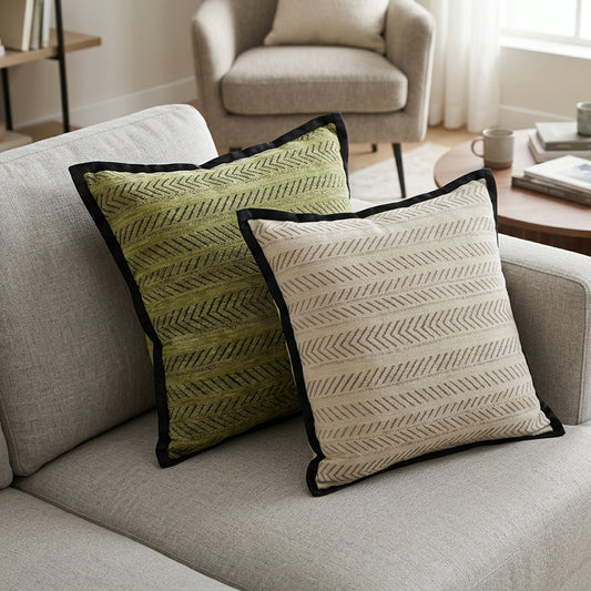 CHEVRALUXE – Decorative Herringbone Cushion Cover for Artistic Home Decor