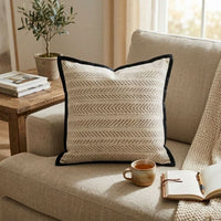 CHEVRALUXE - Funda decorativa de cojín con diseño de espiga para una decoración artística del hogar