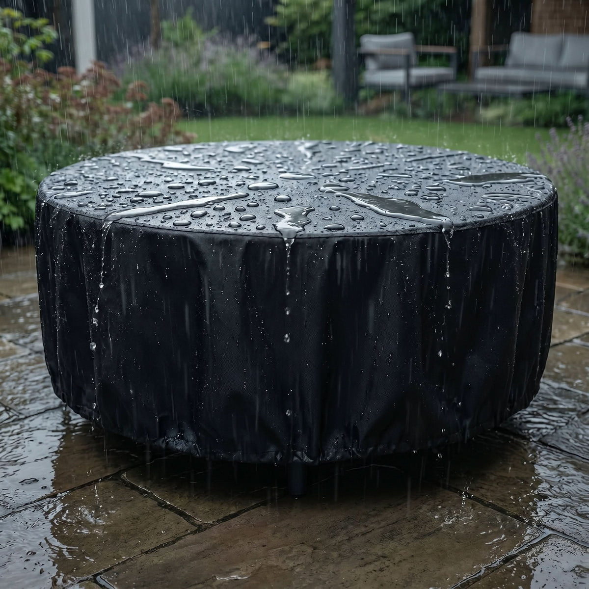 COVERRONZA – Runde Outdoor-Abdeckung zum Schutz vor Regen und Staub
