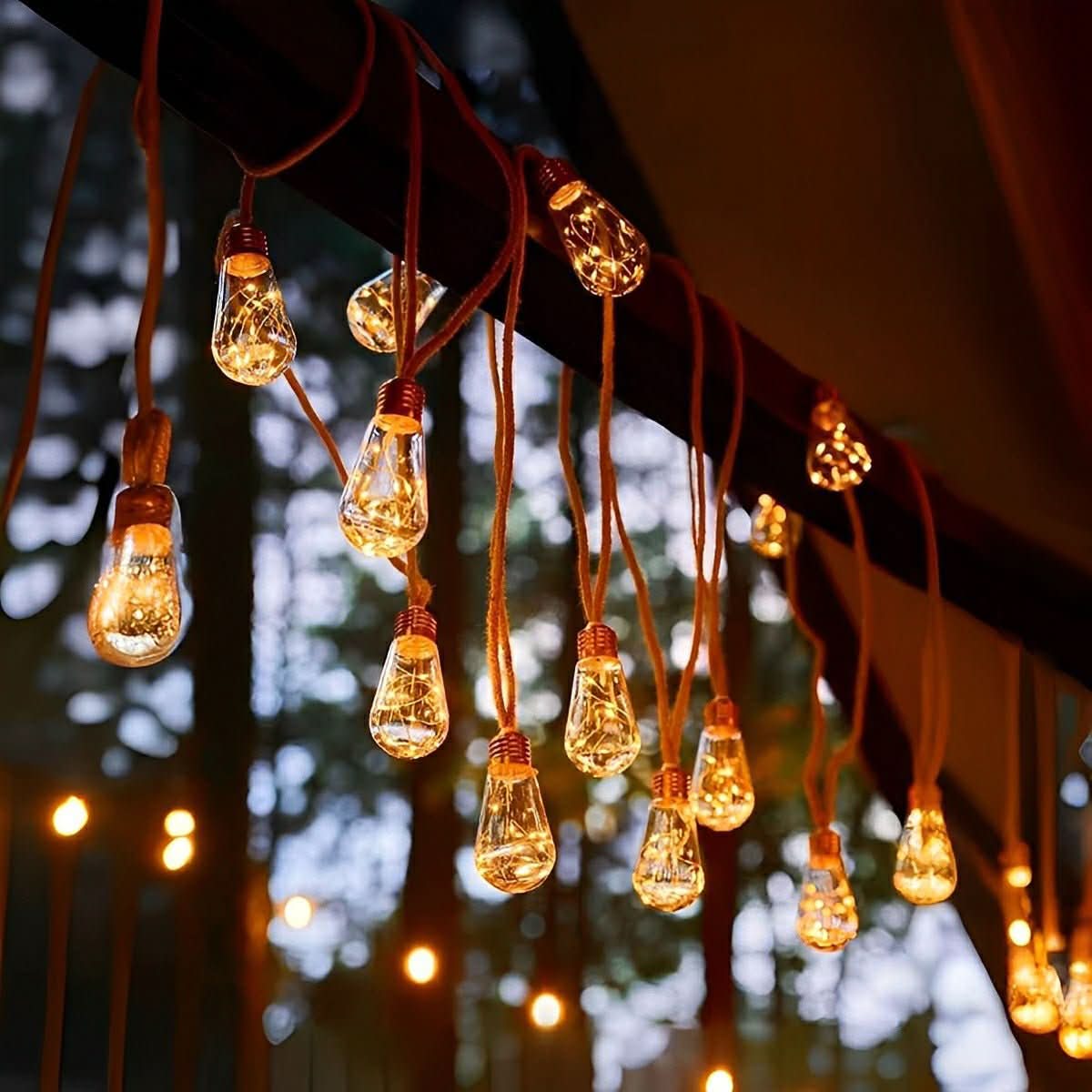 GLEAMLINE – Clear Bulb String Lights for Warm Decorative Glow