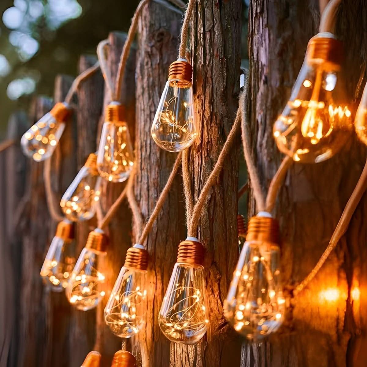 GLEAMLINE – Clear Bulb String Lights for Warm Decorative Glow