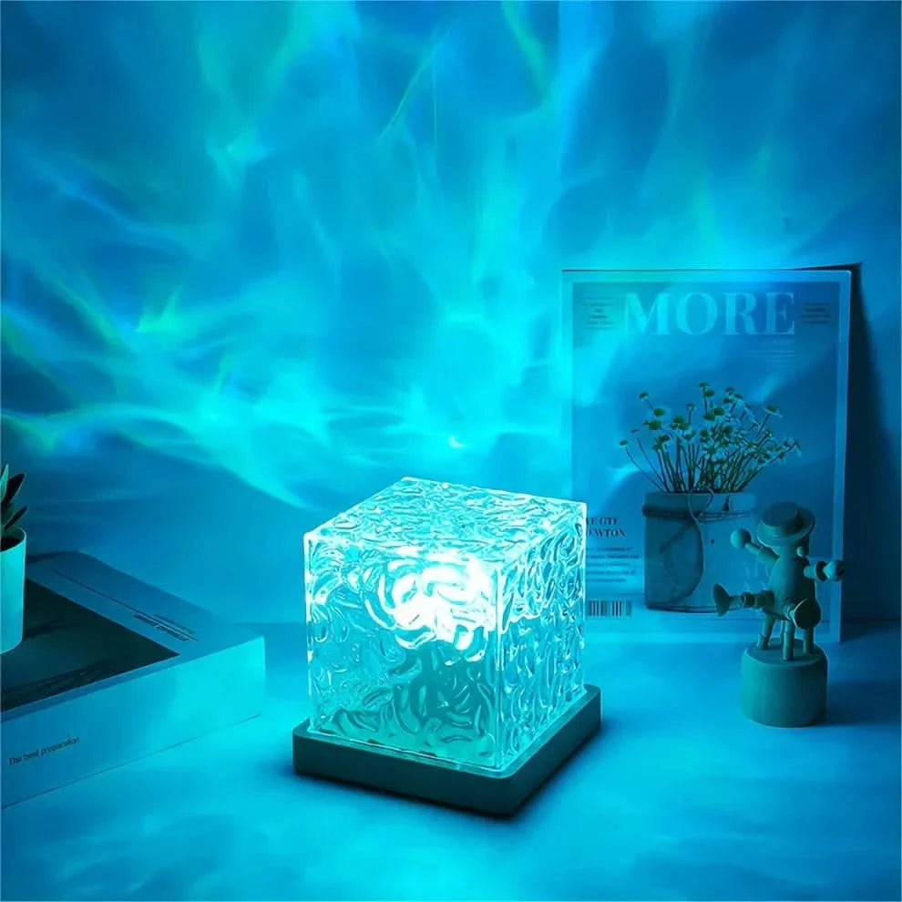 RIPPLEMORA – Stimmungsvolle Tischlampe mit beruhigendem, wasserähnlichem Leuchten
